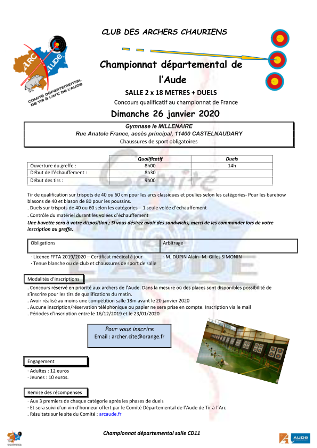 Championnat départemental 2020 à Castelnaudary